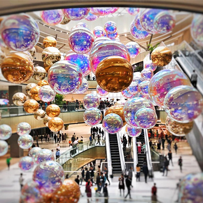 Inflatable Mirror Balls Decoration for MICS Mall in Taiuan,Shanxi province
